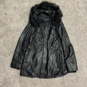 Danier Genuine Leather Women’s Winter Jacket Faux Fur